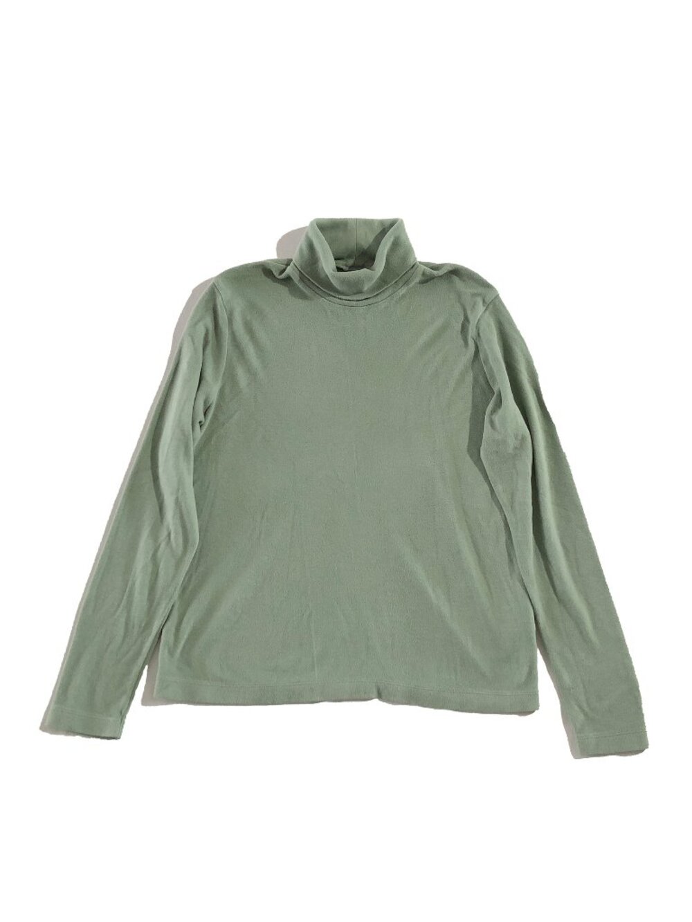 Uniqlo Sweater Womens L Green Turtleneck Long Sleeve Heattech Pullover